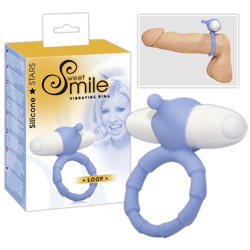 Smile Loop vibrating cockring blue